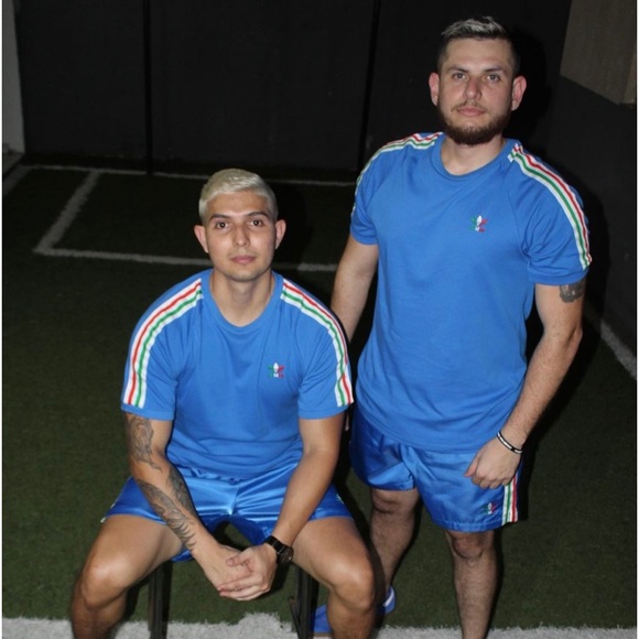 🇮🇹🇪🇸🇨🇭🇫🇷Adidas Originals FB Nations ringer tee Red / Gold / Blue / Green - Picture 5 of 15